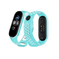 Newface Xiaomi Mi Band 3 Spor Delikli Kordon - Turkuaz-Beyaz