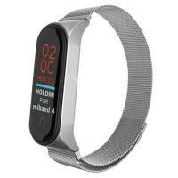 Newface Xiaomi Mi Band 5 Metal Mıknatıslı Kordon - Gümüş