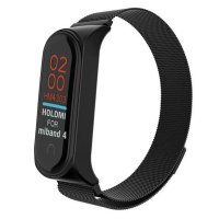 Newface Xiaomi Mi Band 5 Metal Mıknatıslı Kordon - Siyah