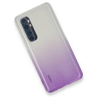 Newface Xiaomi Mi Note 10 Lite Kılıf Lüx Çift Renkli Silikon - Mor