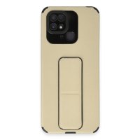 Newface Xiaomi Poco C40 Kılıf Mega Standlı Silikon - Gold