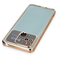 Newface Xiaomi Poco C40 Kılıf Razer Lensli Silikon - Gold