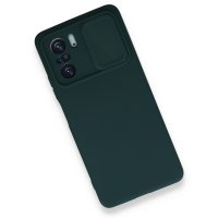 Newface Xiaomi Poco F3 Kılıf Color Lens Silikon - Yeşil