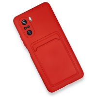 Newface Xiaomi Poco F3 Kılıf Kelvin Kartvizitli Silikon - Kırmızı