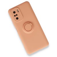 Newface Xiaomi Poco F3 Kılıf Viktor Yüzüklü Silikon - Pudra