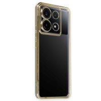 Newface Xiaomi Poco M6 Pro 4G Kılıf Razer Lensli Silikon - Gold