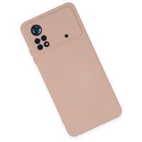 Newface Xiaomi Poco X4 Pro 5G Kılıf Nano içi Kadife Silikon - Pudra