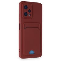 Newface Xiaomi Poco X5 5G Kılıf Kelvin Kartvizitli Silikon - Bordo