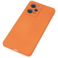 Newface Xiaomi Poco X5 5G Kılıf Nano içi Kadife Silikon - Turuncu