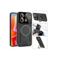 Newface Xiaomi Poco X6 Kılıf Joy Lens Standlı Kapak - Kırmızı