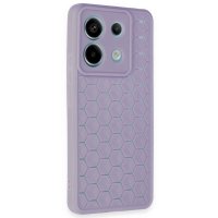 Newface Xiaomi Poco X6 Kılıf Petek Silikon Kapak - Lila