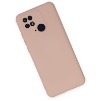 Newface Xiaomi Redmi 10C Kılıf Nano içi Kadife Silikon - Pudra