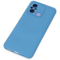 Newface Xiaomi Redmi 12C Kılıf Nano içi Kadife Silikon - Mavi