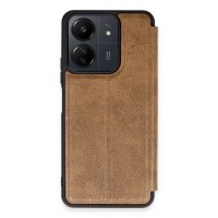 Newface Xiaomi Poco C65 Kılıf Flip Cover - Taba