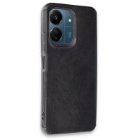 Newface Xiaomi Redmi 13C Kılıf Loop Deri Silikon - Siyah