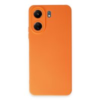 Newface Xiaomi Redmi 13C Kılıf Nano içi Kadife Silikon - Turuncu