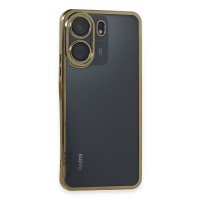 Newface Xiaomi Poco C65 Kılıf Razer Lensli Silikon - Gold