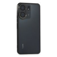 Newface Xiaomi Poco C65 Kılıf Razer Lensli Silikon - Siyah