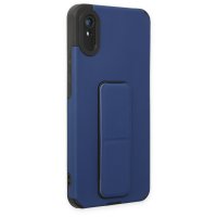 Newface Xiaomi Redmi 9A Kılıf Mega Standlı Silikon - Mavi