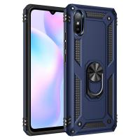 Newface Xiaomi Redmi 9A Kılıf Sofya Yüzüklü Silikon Kapak - Lacivert