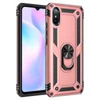 Newface Xiaomi Redmi 9A Kılıf Sofya Yüzüklü Silikon Kapak - Rose