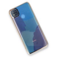 Newface Xiaomi Redmi 9C Kılıf Çiçekli Silikon - Buz Mavi