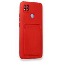 Newface Xiaomi Redmi 9C Kılıf Kelvin Kartvizitli Silikon - Kırmızı