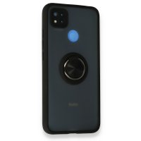 Newface Xiaomi Redmi 9C Kılıf Montreal Yüzüklü Silikon Kapak - Siyah