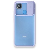 Newface Xiaomi Redmi 9C Kılıf Palm Buzlu Kamera Sürgülü Silikon - Lila