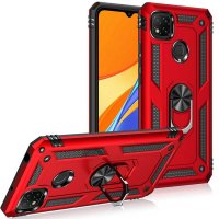 Newface Xiaomi Redmi 9C Kılıf Sofya Yüzüklü Silikon Kapak - Lacivert