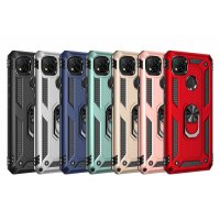 Newface Xiaomi Redmi 9C Kılıf Sofya Yüzüklü Silikon Kapak - Lacivert