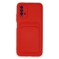 Newface Xiaomi Redmi 9T Kılıf Kelvin Kartvizitli Silikon - Kırmızı