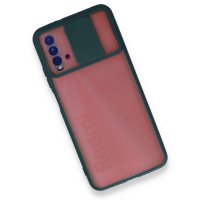 Newface Xiaomi Redmi 9T Kılıf Palm Buzlu Kamera Sürgülü Silikon - Yeşil