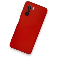 Newface Xiaomi Redmi K40 Kılıf Nano içi Kadife Silikon - Kırmızı