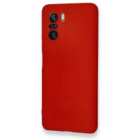 Newface Xiaomi Redmi K40 Kılıf Nano içi Kadife Silikon - Kırmızı