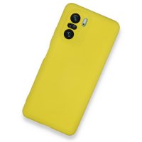 Newface Xiaomi Redmi K40 Kılıf Nano içi Kadife Silikon - Sarı