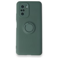 Newface Xiaomi Redmi K40 Kılıf Viktor Yüzüklü Silikon - Yeşil