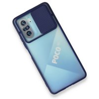 Newface Xiaomi Redmi K40 Pro Kılıf Palm Buzlu Kamera Sürgülü Silikon - Lacivert