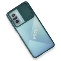 Newface Xiaomi Redmi K40 Pro Kılıf Palm Buzlu Kamera Sürgülü Silikon - Yeşil