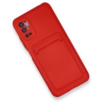 Newface Xiaomi Redmi Note 11 SE Kılıf Kelvin Kartvizitli Silikon - Kırmızı