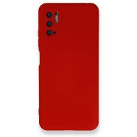 Newface Xiaomi Redmi Note 10 5G Kılıf Nano içi Kadife Silikon - Kırmızı