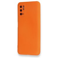 Newface Xiaomi Redmi Note 10 5G Kılıf Nano içi Kadife Silikon - Turuncu