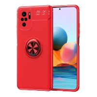 Newface Xiaomi Redmi Note 10 Kılıf Range Yüzüklü Silikon - Kırmızı