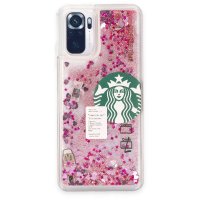 Newface Xiaomi Redmi Note 10 Kılıf Starbuck Sulu Silikon - Pembe