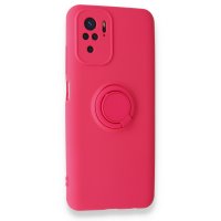 Newface Xiaomi Redmi Note 10 Kılıf Viktor Yüzüklü Silikon - Pembe