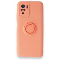 Newface Xiaomi Redmi Note 10 Kılıf Viktor Yüzüklü Silikon - Pudra