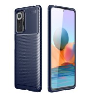 Newface Xiaomi Redmi Note 10 Pro Kılıf Focus Karbon Silikon - Lacivert