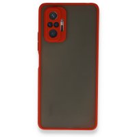 Newface Xiaomi Redmi Note 10 Pro Kılıf Montreal Silikon Kapak - Kırmızı