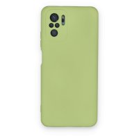 Newface Xiaomi Redmi Note 10S Kılıf Nano içi Kadife Silikon - Yeşil