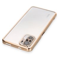 Newface Xiaomi Redmi Note 10S Kılıf Razer Lensli Silikon - Gold